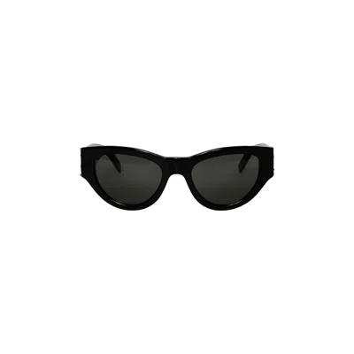 Pre-owned Saint Laurent Shiny Monogram Cat Eye Sunglasses 'black' | Women's Size Onesize