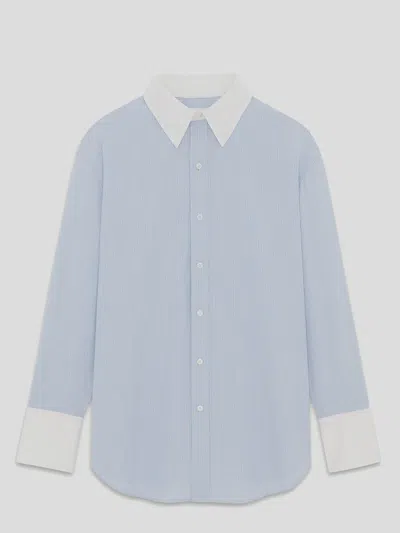 Saint Laurent Shirt In Bleu Blanc