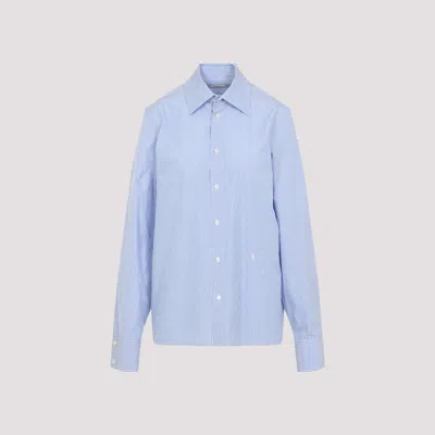 Saint Laurent Cassandre Blue Cotton Shirt
