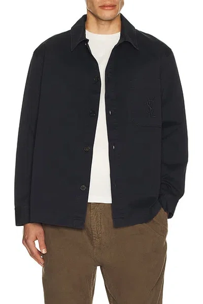 Saint Laurent Cassandre Cotton Shirt In Animal Print