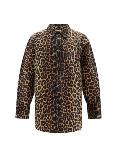 Saint Laurent Shirt In Fauve