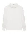 Saint Laurent Lace-trimmed Cotton Poplin Blouse In White