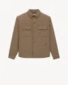 Saint Laurent Checked Flap-pockets Shirt In Brown