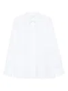 Saint Laurent Cotton Poplin Slim Fit Shirt In White