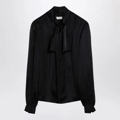 SAINT LAURENT SAINT LAURENT SHIRT WITH BOW AT NECK