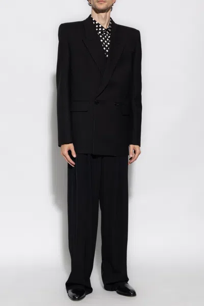 Saint Laurent Shirt With Polka Dots In Black