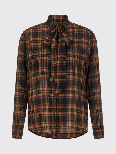 Saint Laurent Shirt Woman  In Brown