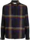 Saint Laurent Men's Checked Wool Shirt In 1052