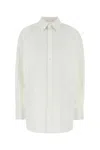 Saint Laurent Cassandre Cotton Poplin Shirt In White