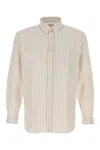 Saint Laurent Men Embroidered Poplin Shirt