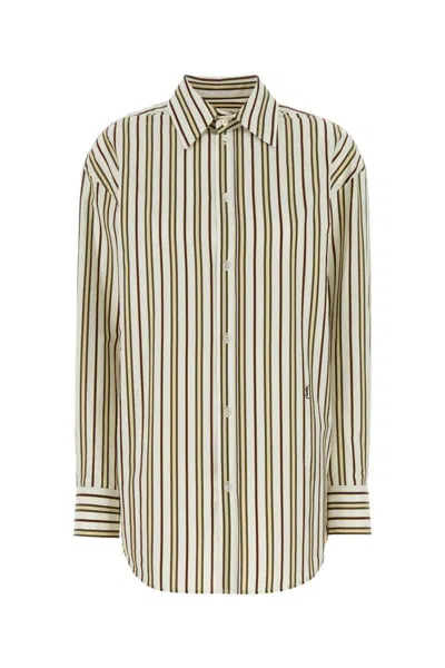 Saint Laurent Multicolor Embroidered Cotton Oversize Shirt