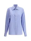 Saint Laurent Cassandre Shirt And Blouse Light Blue In Blue