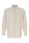 Saint Laurent Men Embroidered Poplin Shirt