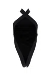 Saint Laurent Crossneck Bodysuit Top In Black