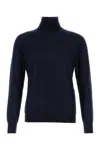 Saint Laurent Wool And Cashmere Turtleneck Pullover In Burgundy