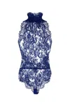 Saint Laurent Sleeveless Jumpsuit In Blue