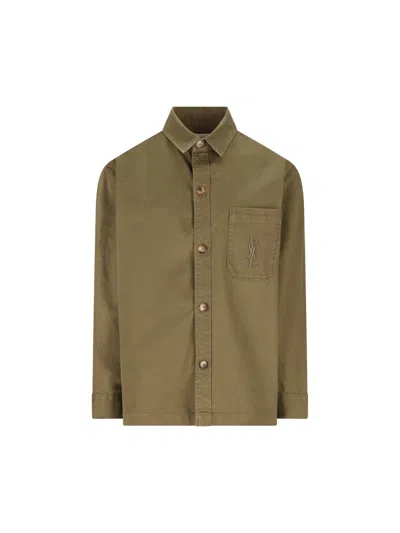 Saint Laurent Shirts In Brown