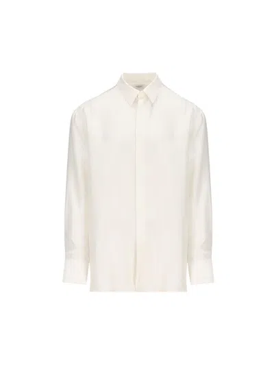 Saint Laurent Shirts In Craie Argent