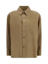 Saint Laurent Oversized Button-up Shirt In Green