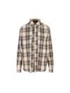 Saint Laurent Tartan Check Long-sleeved Shirt In Multi