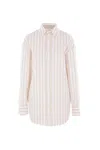 Saint Laurent Striped Button-down Shirt In White