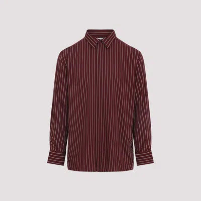 Saint Laurent Bordeaux Clothing Shirts In Red