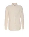 Saint Laurent Oversized Ivory Faille Shirt In White