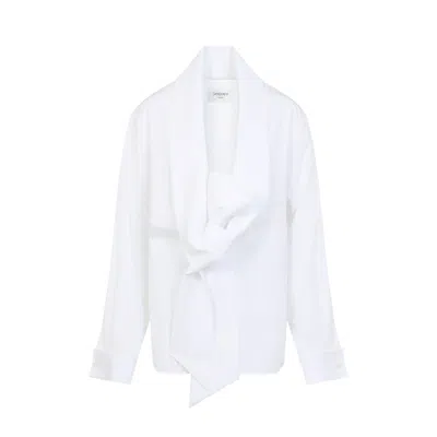 Saint Laurent Theurent Mini Shirt For Women In White