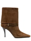 Saint Laurent Niki 90 Suede Ankle Boots