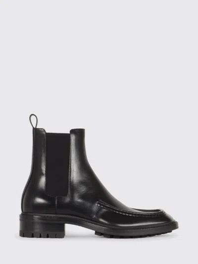 Saint Laurent 25mm Joe Pull-tab Square-toe Chelsea Boots In Black