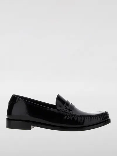 Saint Laurent Cassandre Patent Leather Loafers In Black