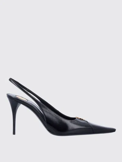 Saint Laurent Women Babylone Breteuil Open Back Pump In Smooth Leather In Black