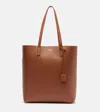 Saint Laurent Shopping Leather Tote Bag In Brown
