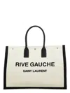 Saint Laurent Sand Canvas Large Rive Gauche Shopping Bag