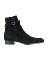 Saint Laurent Short Boots With Low Heels In Black