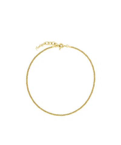 Saint Laurent Short Chain Necklace In Metal In Gold