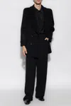 Saint Laurent Single Breasted Coat In Black