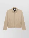 Saint Laurent Short Cotton Serge Jacket Pockets In Neutral
