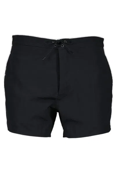 Saint Laurent Short De Bain Toile In Black