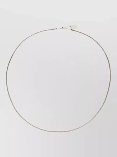 Saint Laurent Short Fishbone Chain Necklace Versatile Style In Transparent