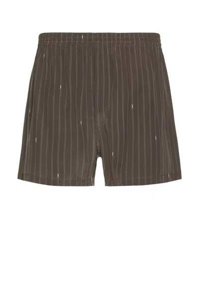 Saint Laurent Short In Gris Blanc