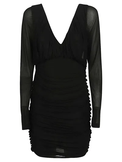 Saint Laurent Short Jersey Dress In Black