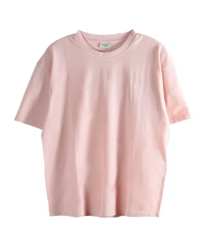 Saint Laurent Short-sleesleeved T-shirt In Pink