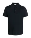 Saint Laurent Men's Piquet Cotton Polo Shirt In Blue