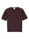 Saint Laurent Short-sleeve Crew-neck T-shirt In Brown