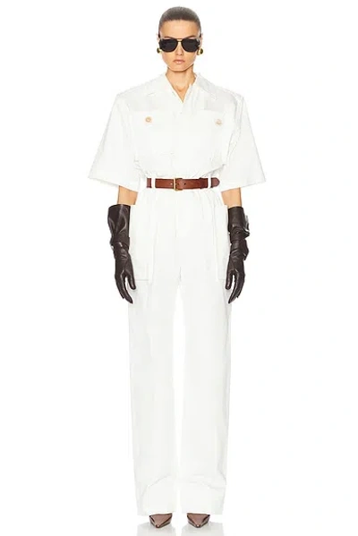 SAINT LAURENT SHORT SLEEVE JUMPSUIT