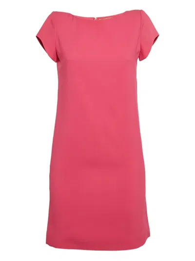 Pre-owned Saint Laurent Short Sleeve Midi Dress In Pink