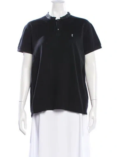 Pre-owned Saint Laurent Short Sleeve Polo In Black