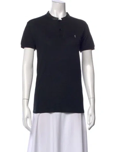Pre-owned Saint Laurent Short Sleeve Polo In Black