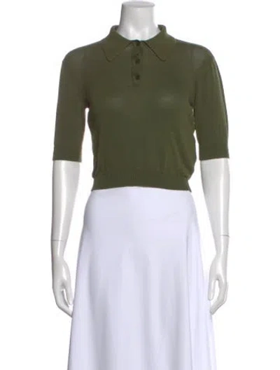 Pre-owned Saint Laurent Short Sleeve Polo In Green